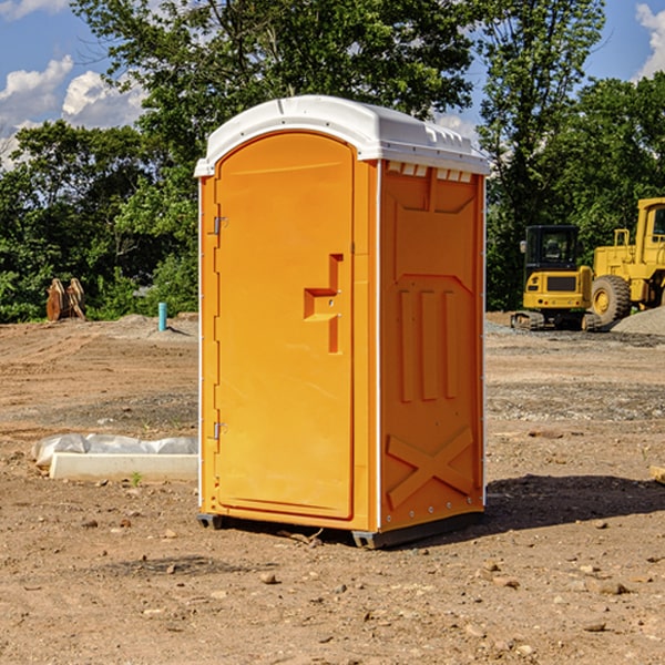 how often are the portable restrooms cleaned and serviced during a rental period in Springboro